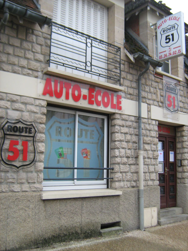 Auto école Route 51, Vitry le François, Marne, ChampagneArdenne. Accueil